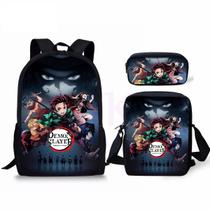 Mochila Kamados Tanjirous Cartoon Kids School 3 unidades/conjunto Mochila Kamados Tanjirous Cartoon Kids School 3 unidades/conjunto
