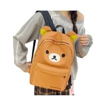 Mochila Kawaii Bear Rilakkuma De Grande Capacidade, Estilosa, Para Estudantes, Bolsa De Ombro,