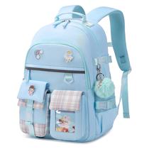 Mochila KIDNUO para meninas, laptop de 15,6 polegadas, azul escolar