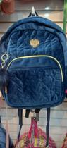 Mochila Kika com chaveiro KK23M23 cor: Azul