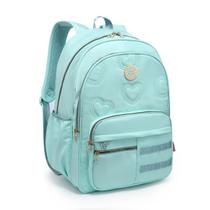 Mochila Kika Feminina Bordado Coração Ou Estrela C/ Chaveiro