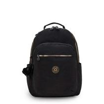 Mochila Kipling Seoul Preto e Dourado