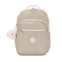 Mochila Kipling Seoul XL Gold Shimmer Rosa e Dourado Mochila Kipling Seoul XL Gold Shimmer Rosa e Dourado