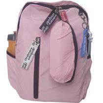 Mochila Kit Com Estojo E Chaveiro Escolar Rosa Zc8006