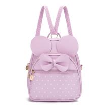 Mochila KL928 para meninas Mini Bowknot Polka Dot em couro PU Mochila KL928 para meninas Mini Bowknot Polka Dot em couro PU