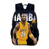 Mochila Kobes Bryants Cartoon Kids School Nylon 27x13x40cm Mochila Kobes Bryants Cartoon Kids School Nylon 27x13x40cm