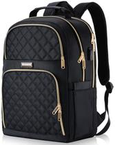 Mochila Kuosdaz para mulheres, escolas, adolescentes e meninas, laptop de 15,6", preta