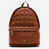 Mochila Lança Perfume Matelasse Enfeite In26 Marrom Feminino