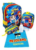 Mochila, Lancheira e Estojo Luccas Neto Clio 43x30x18cm