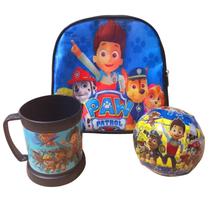 Mochila lancheira Infantil Menino + Copo + Brinquedo Personagem