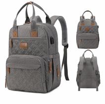 Mochila Land Luxury Com Usb Cor Cinza