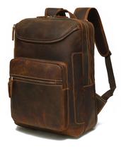 Mochila LANNSYNE Vintage de Couro Genuíno para Notebook 16" - Masculina Mochila LANNSYNE Vintage de Couro Genuíno para Notebook 16" - Masculina