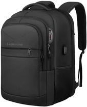 Mochila Lapsouno Laptop 15,6" com porta USB impermeável preta