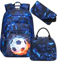 Mochila LEDAOU para crianças e meninos, escola com lancheira e estojo de lápis