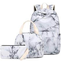 Mochila LEDAOU para meninas escolares com lancheira e estojo de lápis