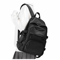 Mochila Lendolk leve impermeável para faculdade preta
