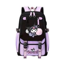 Mochila Leve Com Estampa Kuromi Para Meninas, Grande Capacidade, Confortável Para Viagens Mochila Leve Com Estampa Kuromi Para Meninas, Grande Capacidade, Confortável Para Viagens