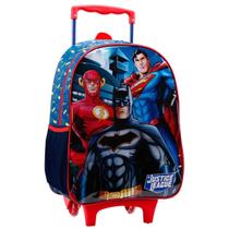 Mochila Liga da Justiça Batman Super Homem e Flash Escolar com Rodinhas - Justice League - Xeryus Mochila Liga da Justiça Batman Super Homem e Flash Escolar com Rodinhas - Justice League - Xeryus