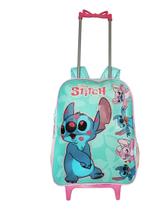Mochila Lilo Stitch Rodinhas Infantil Feminina Escolar Aulas