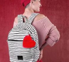 Mochila listras coração Mochila listras coração