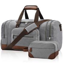 Mochila Litvyak de Lona para Viagem e Fim de Semana - Cinza