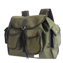 Mochila lona camping pesca ferramentas em lona 4 bolsos G verde Ref. 0002