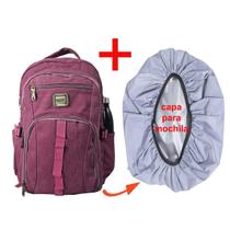 Mochila Lona Notebook 17 6108 + Capa Mochila Lona Notebook 17 6108 + Capa