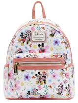 Mochila Loungefly Disney Mickey e Minnie Mouse - Estampa Floral Mochila Loungefly Disney Mickey e Minnie Mouse - Estampa Floral