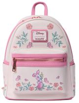 Mochila Loungefly Piglet Mini com estampa floral rosa de material sintético