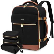 Mochila LOVEVOOK Carry On 40L com 3 cubos de embalagem para mulheres Mochila LOVEVOOK Carry On 40L com 3 cubos de embalagem para mulheres