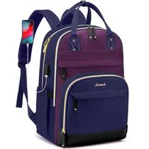 Mochila LOVEVOOK para mulheres, laptop, 15,6", impermeável, roxa