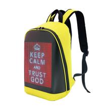 Mochila Loy S Led Letreiro Publicidade Hd 64X64 - Amarelo