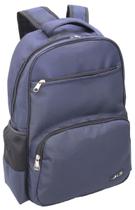 Mochila LS Bolsas Notebook 15.6 Executiva Marinho e Preto 5 divisões com Encaixe em Malas - MN4216