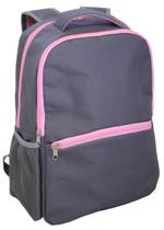 Mochila LS Bolsas para Notebook 15.6 Rosa e Cinza 5 divisões - MN4208