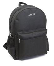 Mochila Ls Mo4165 Preto Com 1 Bolso Frontal E 2 Laterais