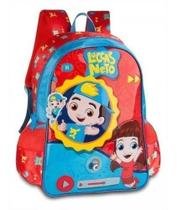 Mochila Luccas Neto Original Clio Infantil Masculina Unissex Fala 5 Frases Costas