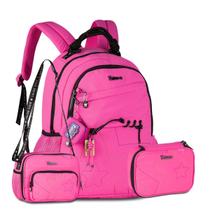 Mochila Luluca com Lancheira e Estojo Kit Completo Adolescente