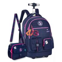 Mochila Luluca Com Lancheira Térmica Kit Escolar Feminino