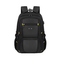 Mochila Lulugao Nylon para laptop de 16" com grande capacidade preta Mochila Lulugao Nylon para laptop de 16" com grande capacidade preta