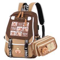 Mochila Lushandy Capybara Cute Cartoon Nylon para mulheres Mochila Lushandy Capybara Cute Cartoon Nylon para mulheres