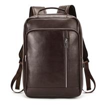 Mochila LUUFAN de couro genuíno para homens 14 Laptop Coffee