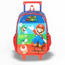 Mochila Luxcel Com Roda Mario Bros Ic41382mo Vermelho