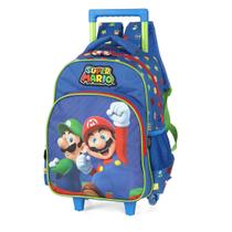 Mochila luxcel infantil mario bros com rodas ic42542mo