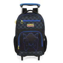 Mochila luxcel infantil sonic com rodas mc49852so