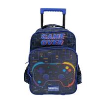 Mochila luxcel up4you game over infantil masculina com rodas ic42122up