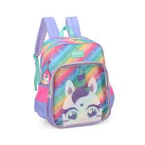 Mochila Luxcel Up4You Unicórnio Colorido 17 Litros