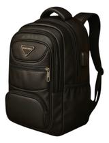 Mochila Mala Bolsa Couro Notebook Usb Unissex Resistente Água Executiva Viagem Social Esportiva Mochila Mala Bolsa Couro Notebook Usb Unissex Resistente Água Executiva Viagem Social Esportiva