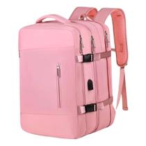 Mochila Mala de Bordo Expansível até 45L Para Viagem Faculdade Trabalho Impermeavel Alça Acolchoada Reforçada USB Padrão Aeroporto