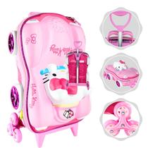 Mochila Mala escolar infantil de 3 rodinhas e Relevo 3D