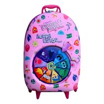 Mochila/mala Infantil Divertidamente Roleta Rosa - Maxtoy Mochila/mala Infantil Divertidamente Roleta Rosa - Maxtoy